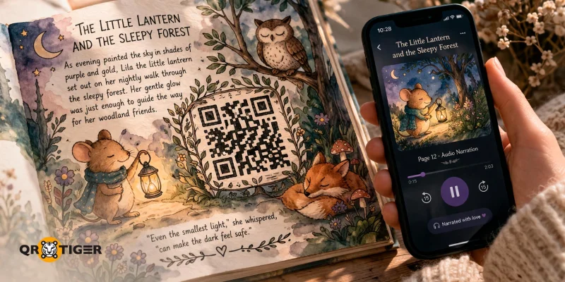 QR code drawing on books
